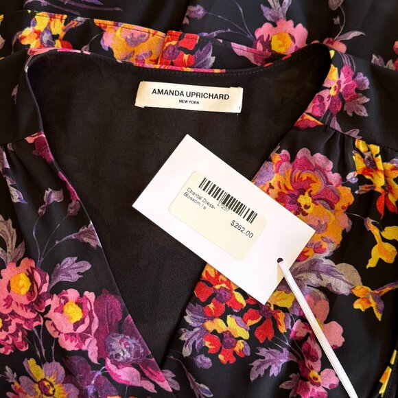 Amanda Uprichard Floral Print Ruffle Dress - Size Small - Picture 3 of 3